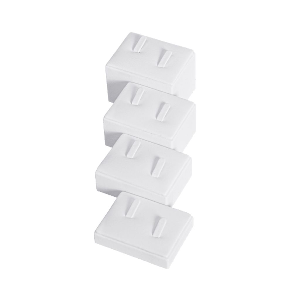 인조가죽 커플 4단 반지 진열대 화이트 6x18x4.5cm