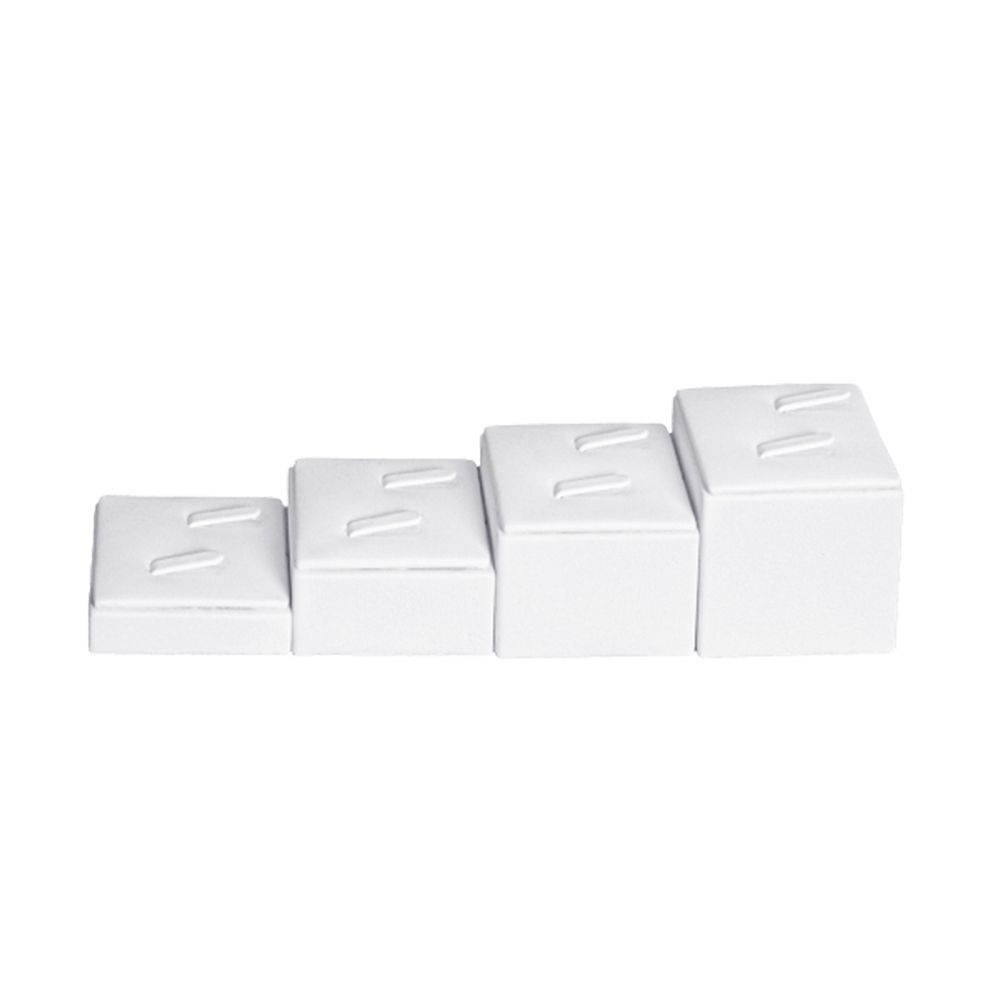 인조가죽 커플 4단 반지 진열대 화이트 6x18x4.5cm