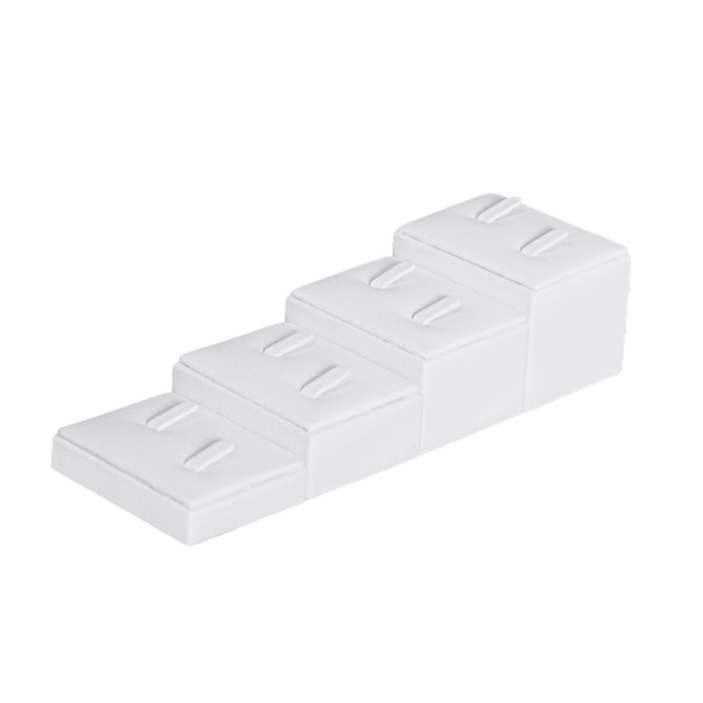 인조가죽 커플 4단 반지 진열대 화이트 6x18x4.5cm