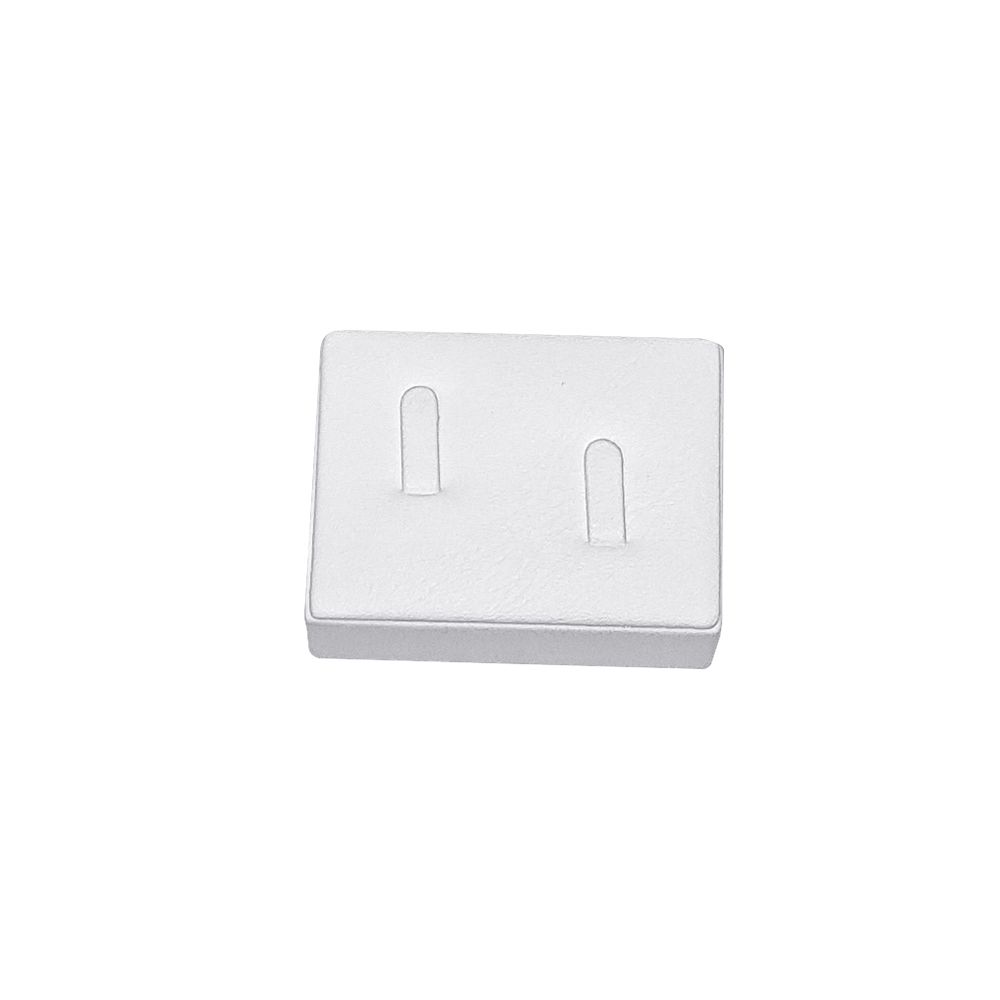 인조가죽 사각 커플 반지 진열대 화이트 6x4.5x2.5cm