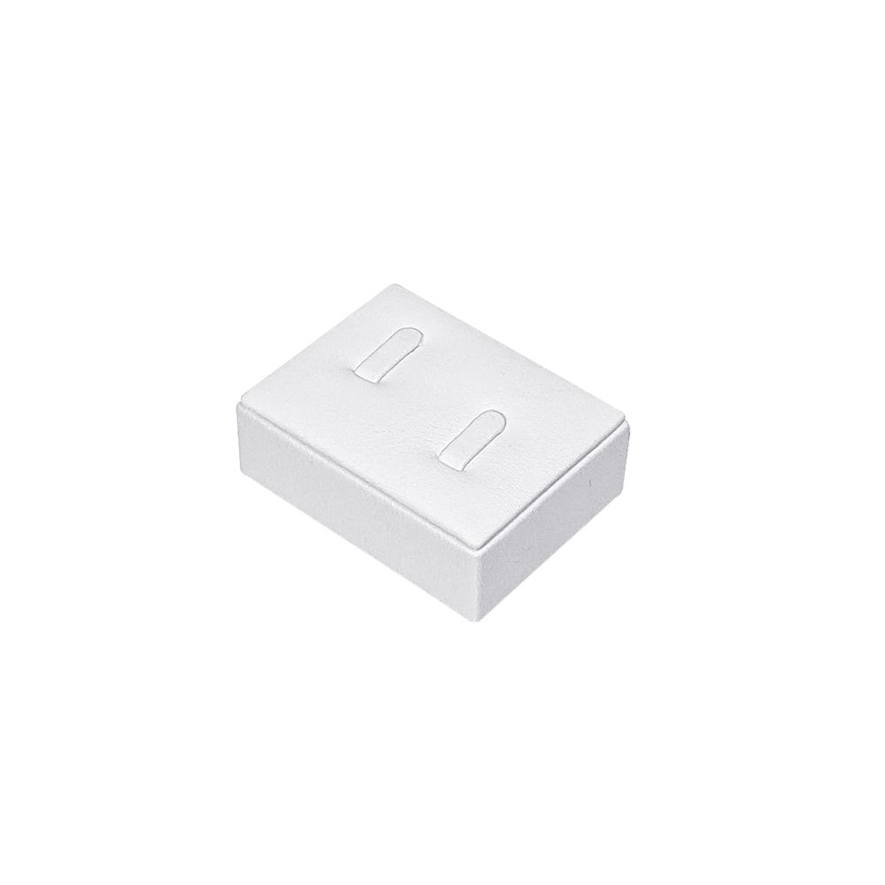 인조가죽 사각 커플 반지 진열대 화이트 6x4.5x2.5cm