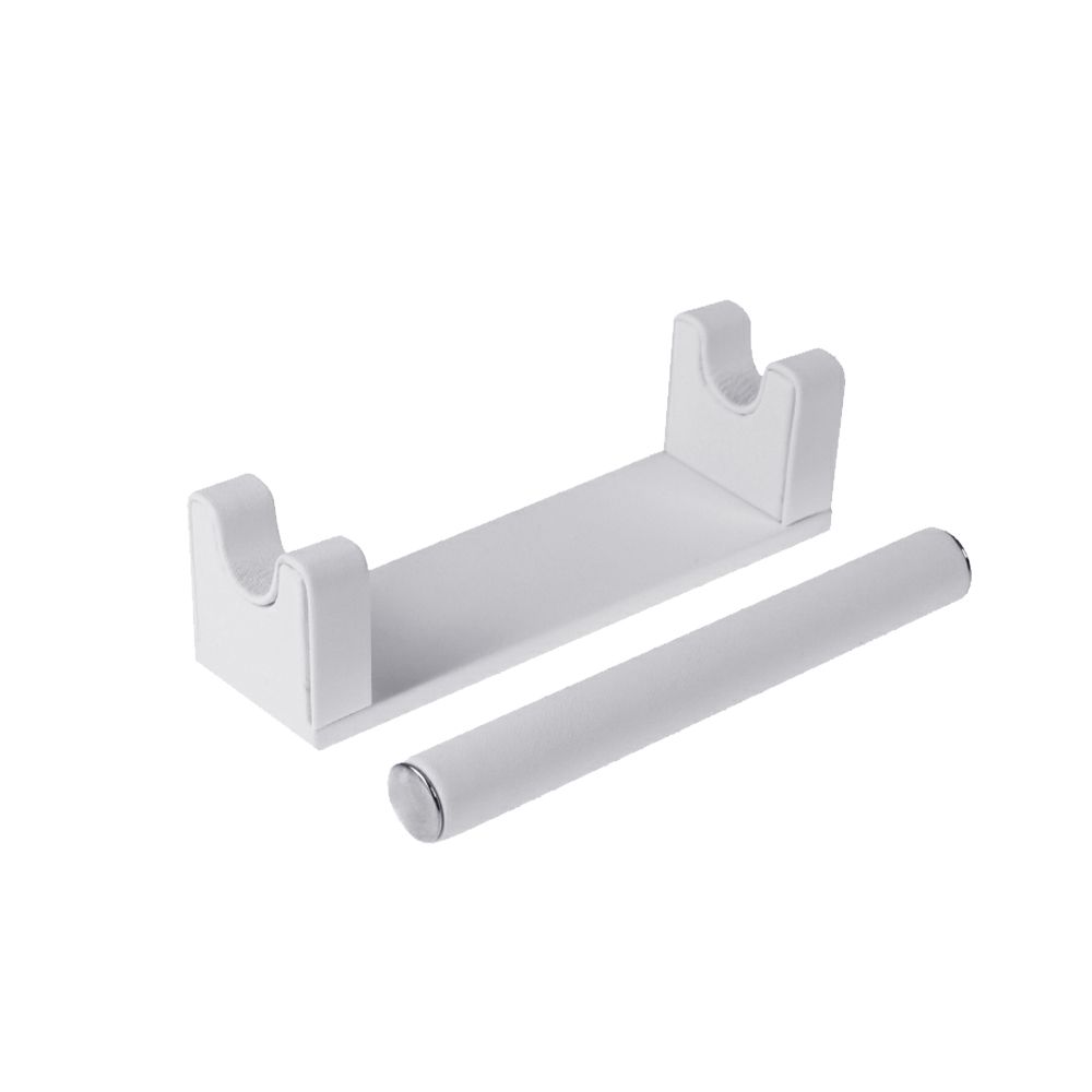 인조가죽 분리형 반지 진열대 화이트 13x4x4.5cm