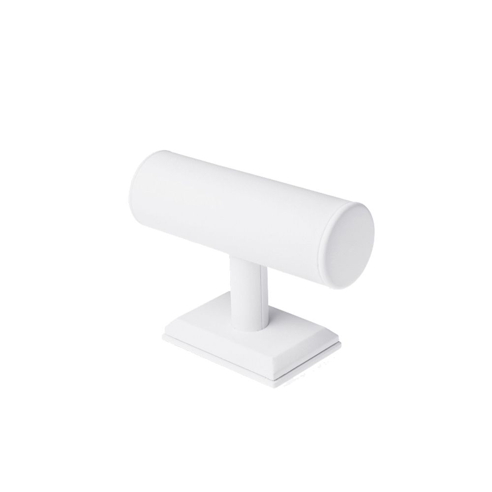 인조가죽 T자 팔찌 진열대 화이트 소 15x6.5x11cm