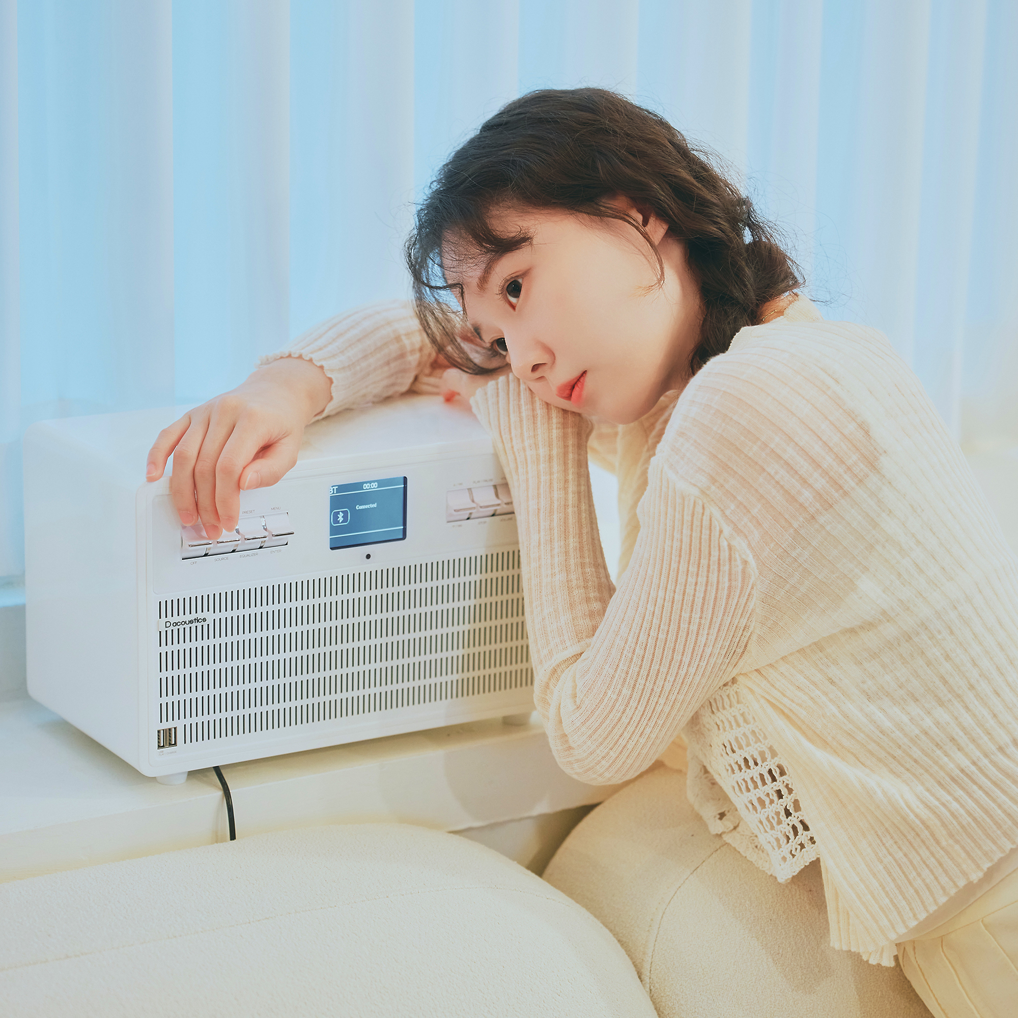 디어쿠스틱 디오 미니 컴포넌트 블루투스 오디오 CD플레이어