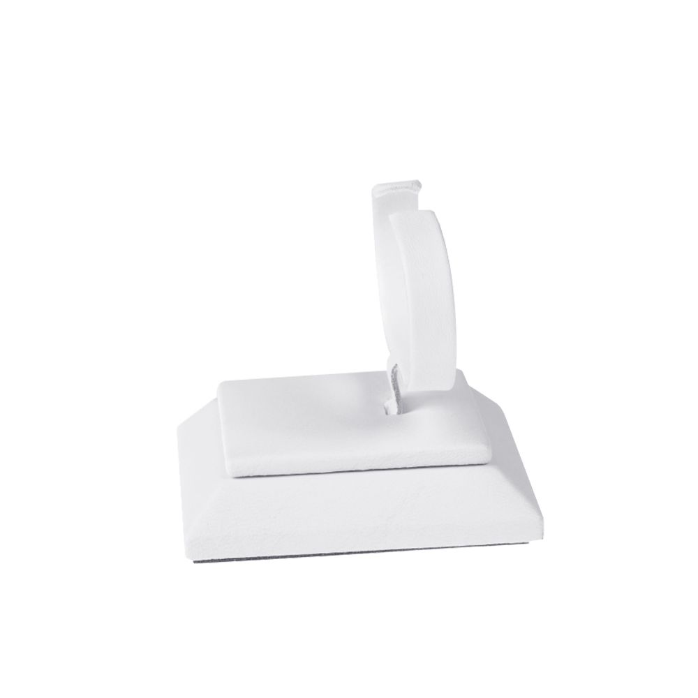인조가죽 1조 가로형 팔찌 시계 진열대 화이트 7x7x6cm