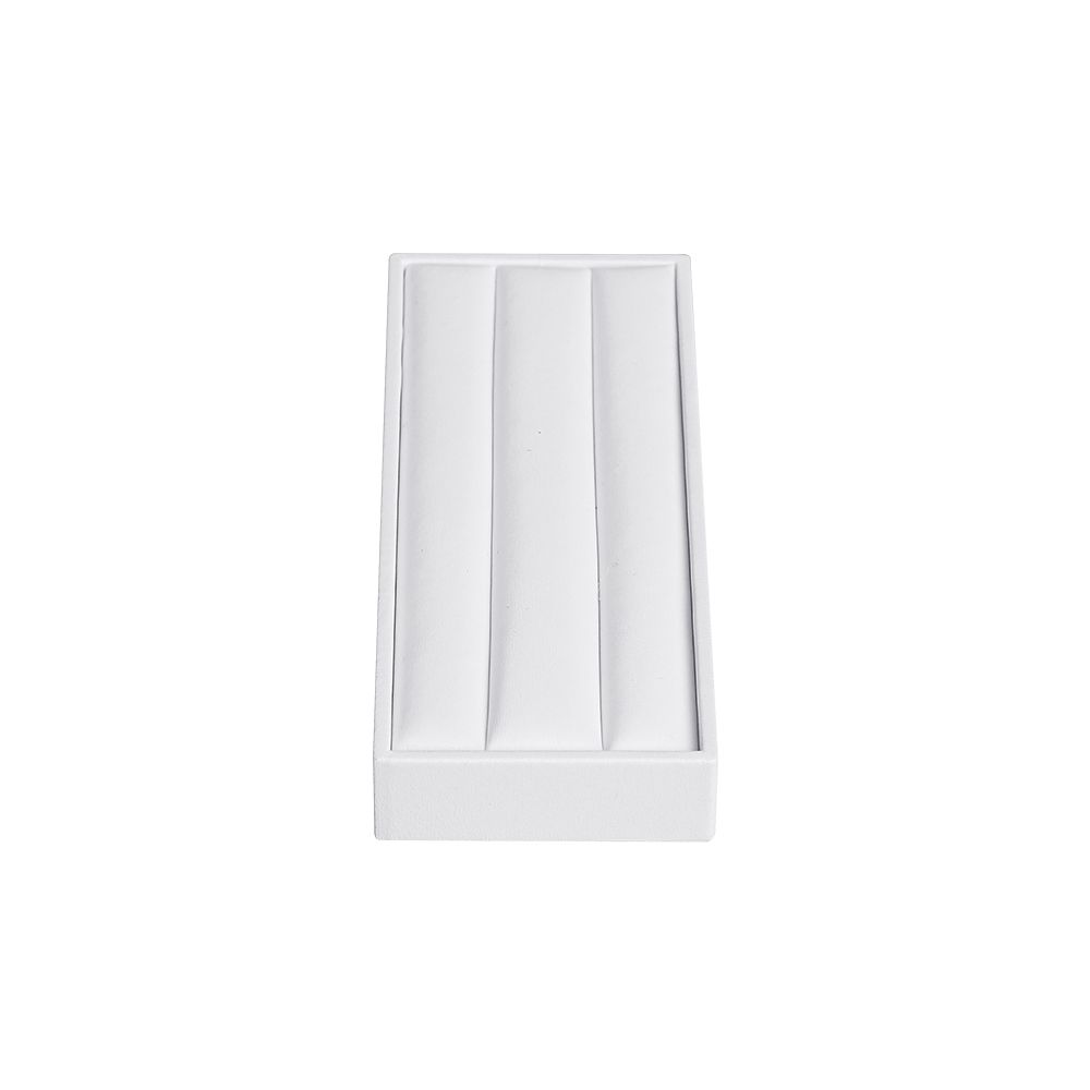 인조가죽 2줄 반지 진열대 화이트 20x8x2.5cm