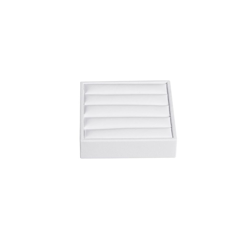 인조가죽 4줄 반지 진열대 화이트 10x10x2.5cm