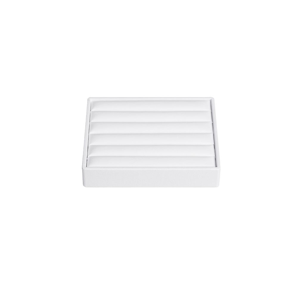 인조가죽 5줄 반지 진열대 화이트 14.5x12.5x2.5cm