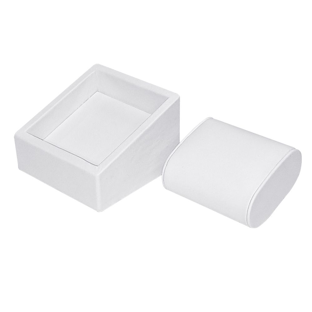 인조가죽 사각 쿠션 시계 팔찌 진열대 화이트 9X9X7cm