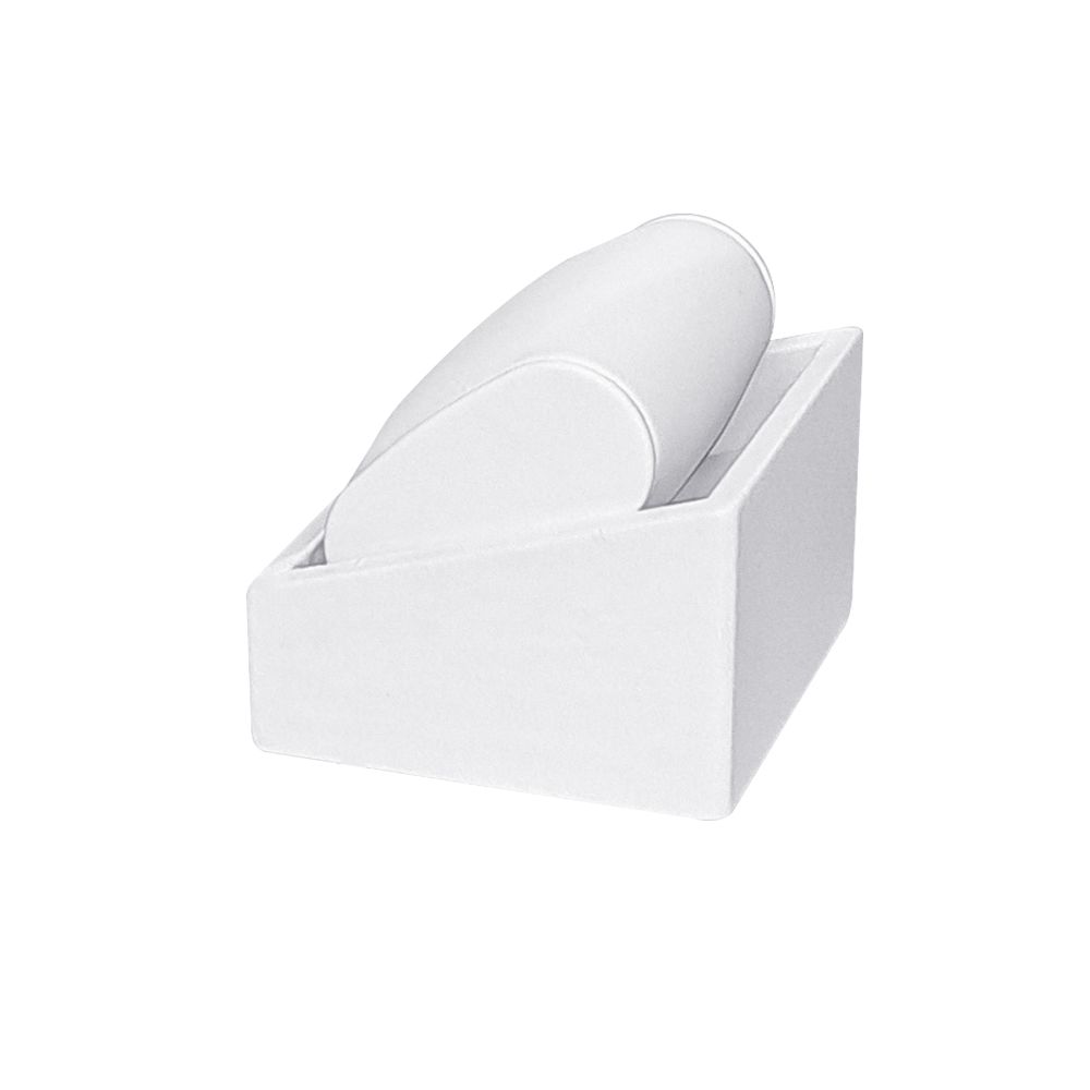인조가죽 사각 쿠션 시계 팔찌 진열대 화이트 9X9X7cm