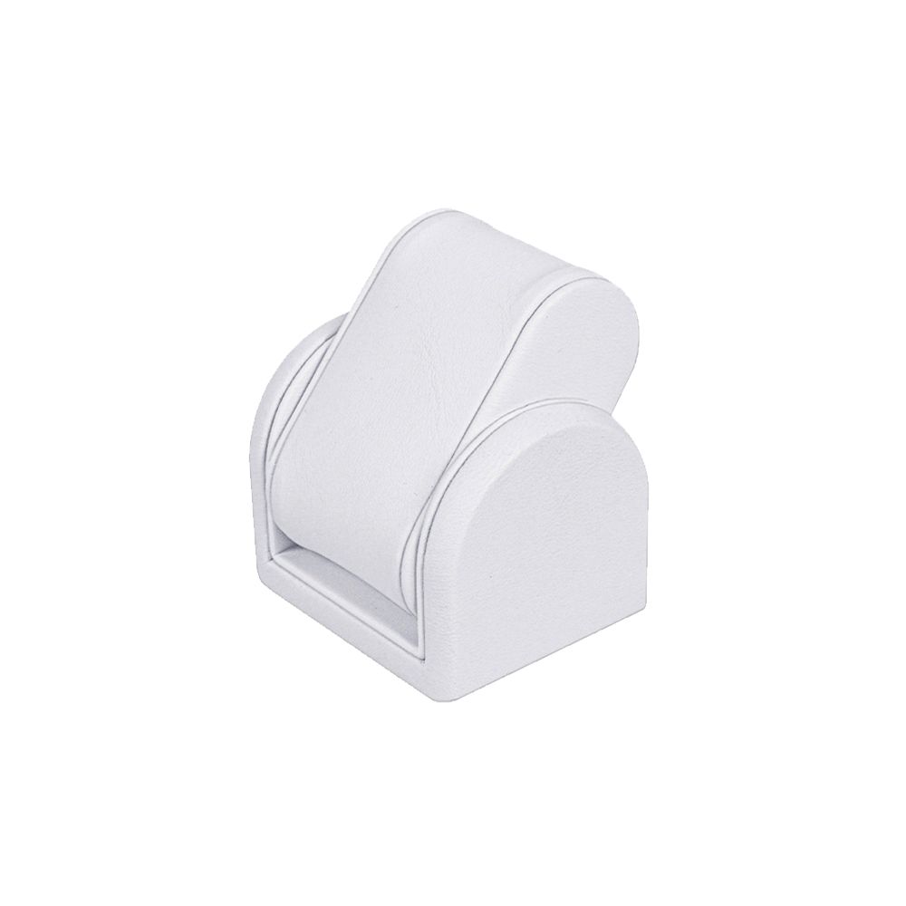 인조가죽 타원 홀더 1구 팔찌 시계 진열대 거치대 화이트 6x5x7cm