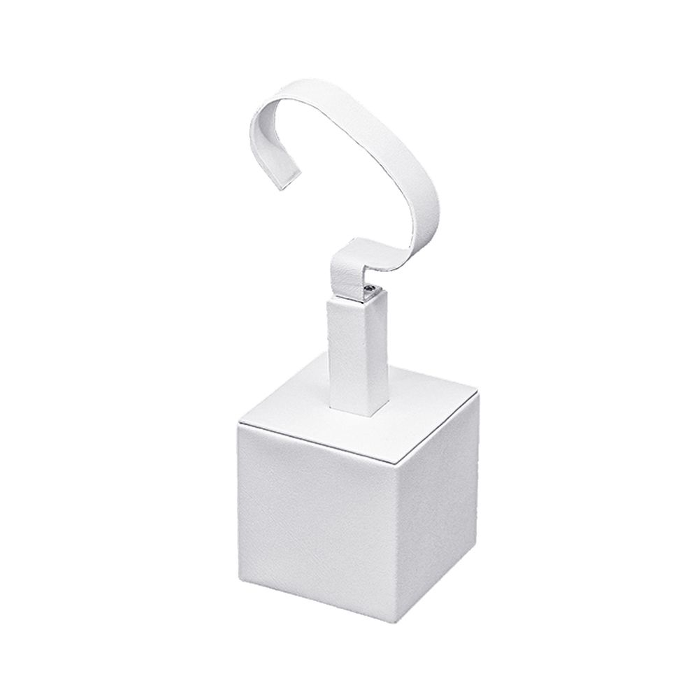 인조가죽 1조 고급형 시계 팔찌 진열대 화이트 6x6x18cm