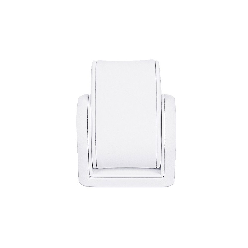 인조가죽 타원 홀더 1구 팔찌 시계 진열대 거치대 화이트 6x5x7cm