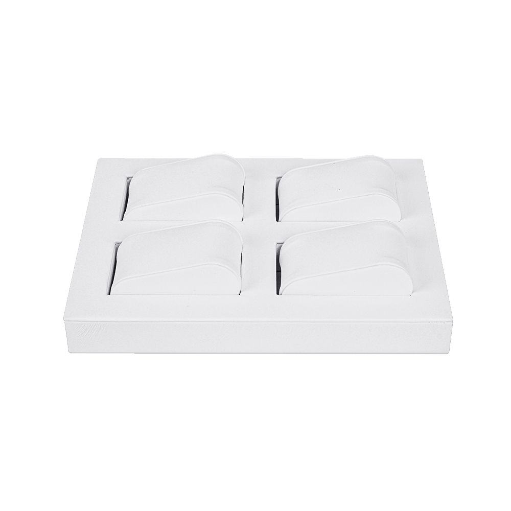 인조가죽 4칸 홀더 팔찌 시계 진열대 거치대 화이트 15x20x4cm