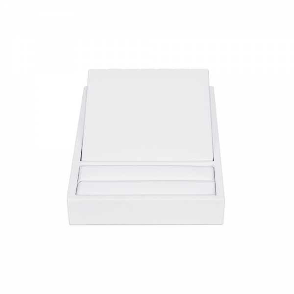인조가죽 분리형 목걸이 반지 세트 진열대 거치대 화이트 12x16x5cm