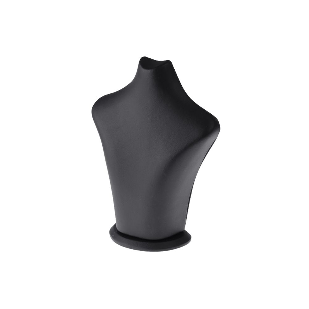 인조가죽 스탠드 목걸이 진열대 블랙 소 18x7x23cm