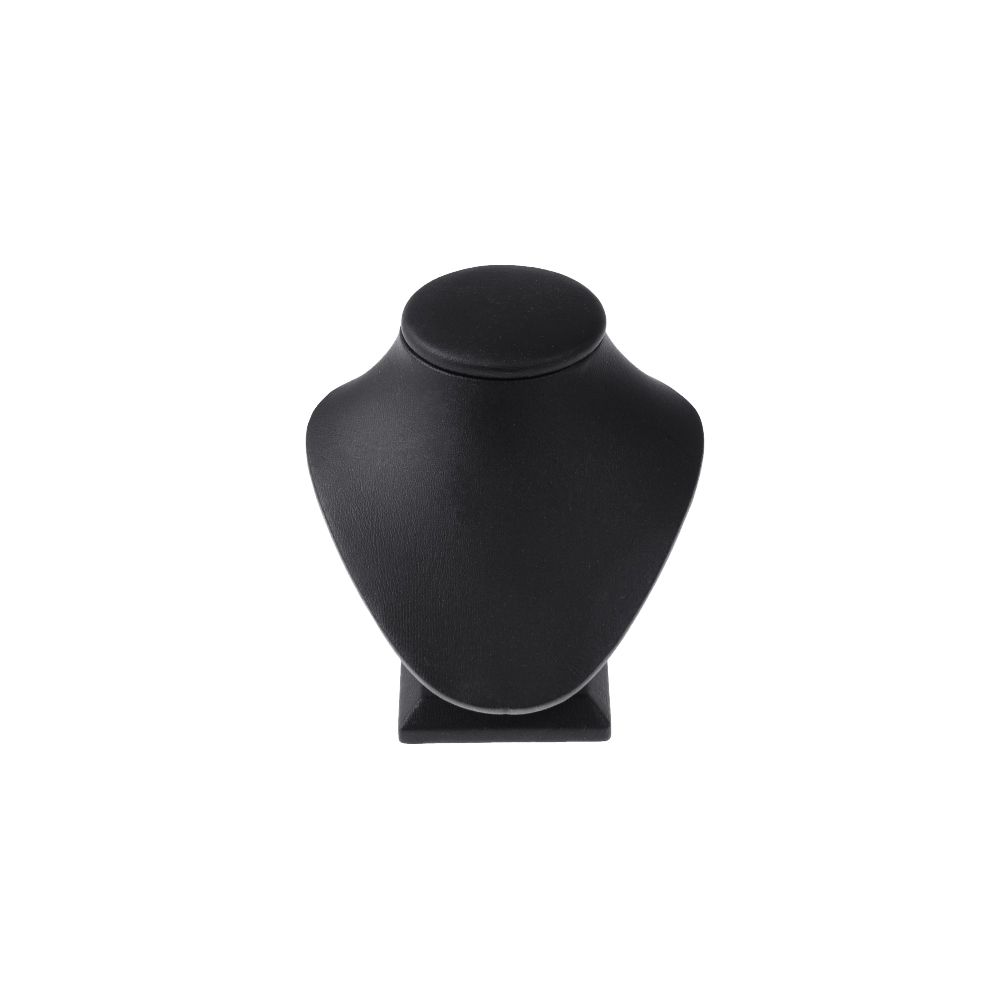 인조가죽 라운드 목걸이 진열대 블랙 소 9.5x11x9.5cm