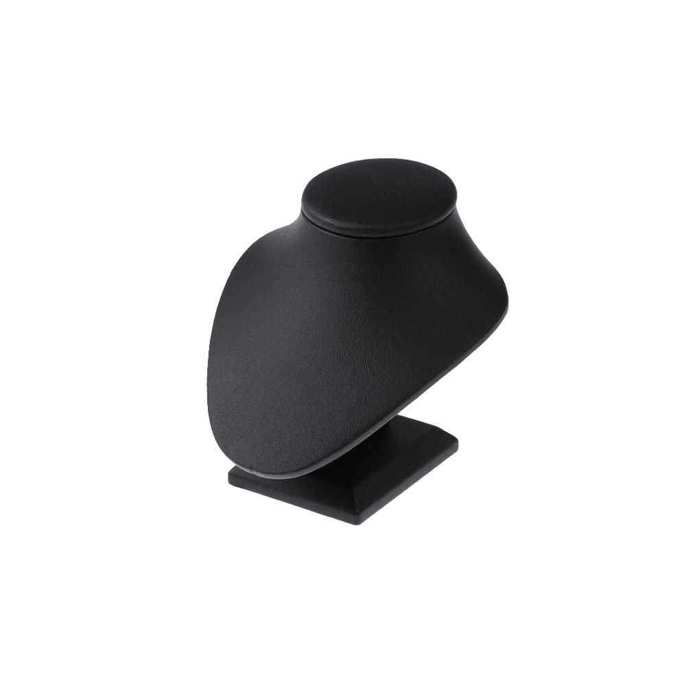 인조가죽 라운드 목걸이 진열대 블랙 소 9.5x11x9.5cm