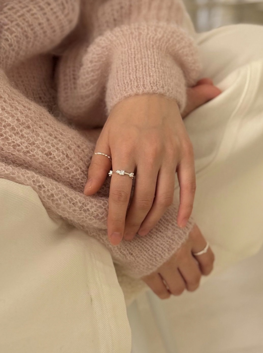 Poin flower ring • silver925