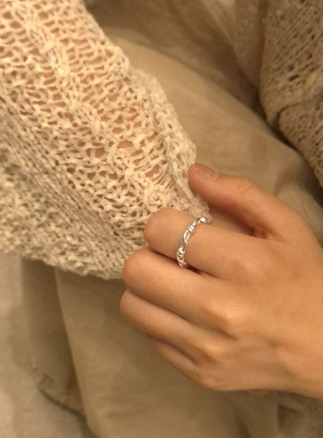 Twist rope ring 01 • silver925