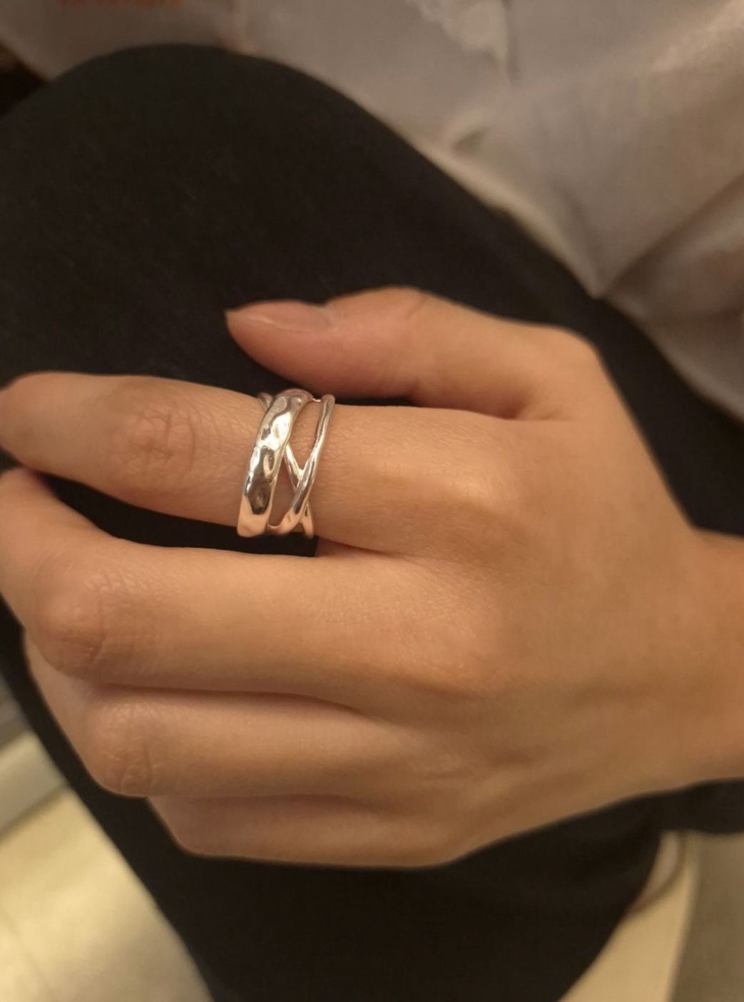 Rough and sheer ring • silver925