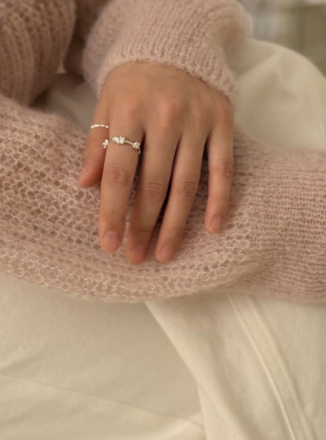 Poin flower ring • silver925