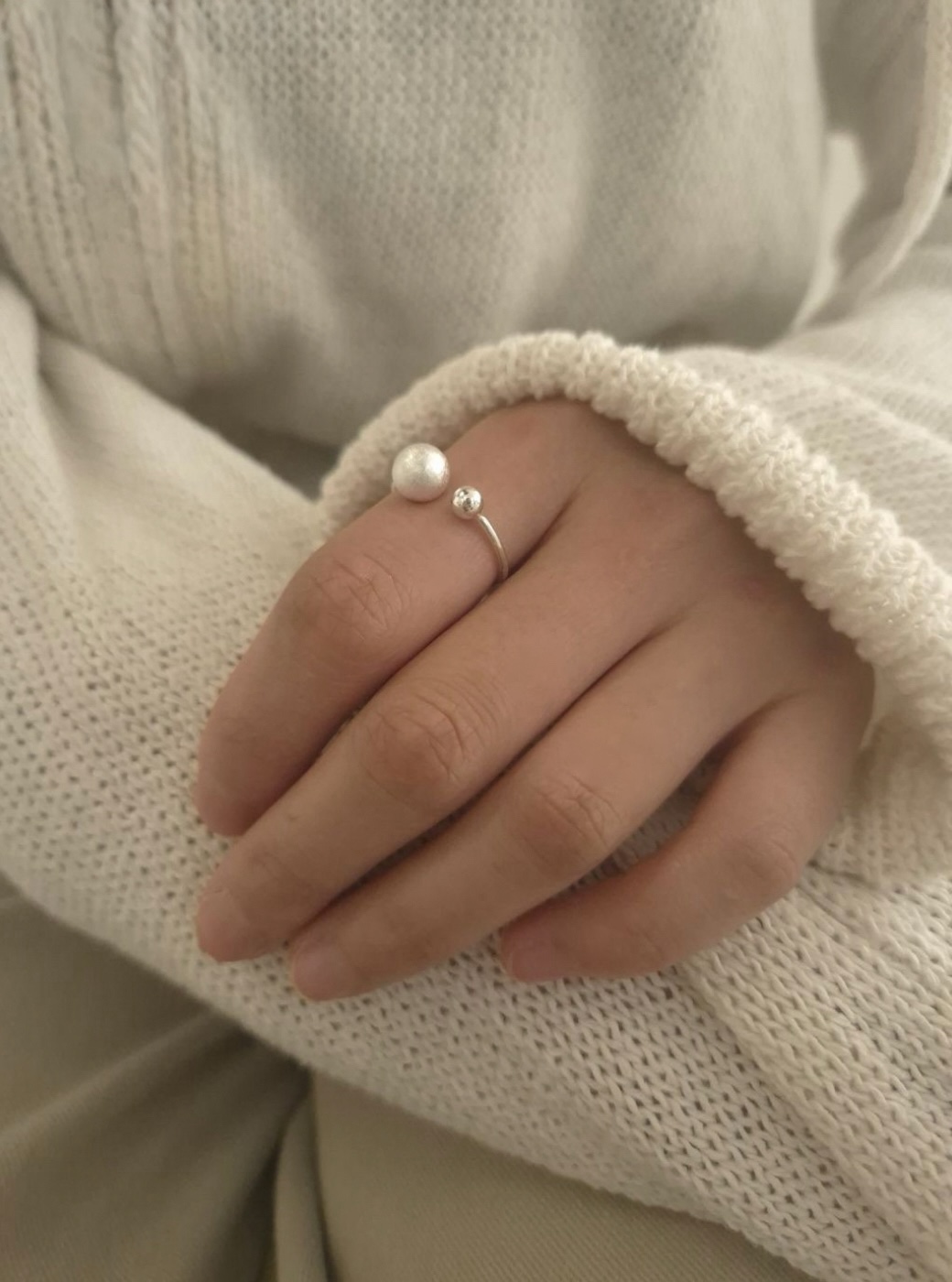 Twin ball ring • silver925