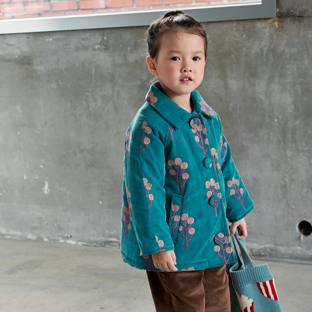 BUBBLE FLOWER PADDED COAT