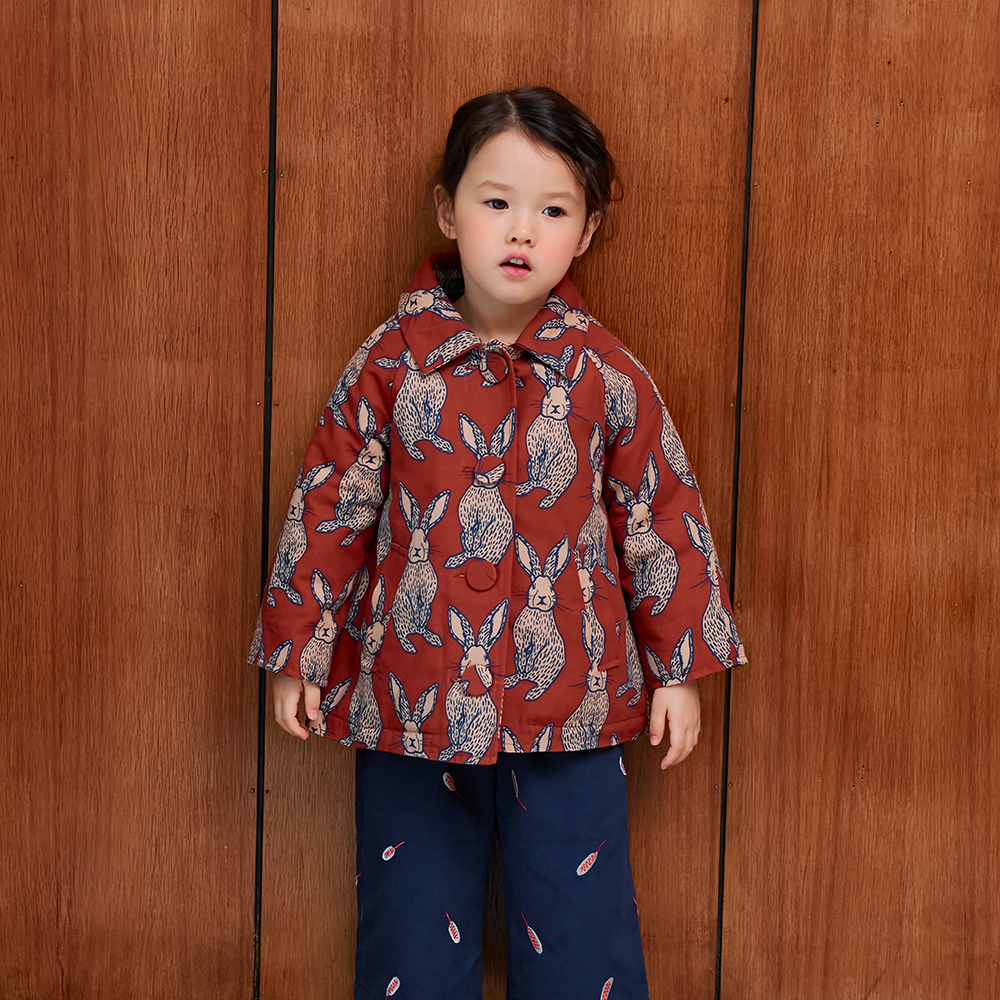 RABBIT PADDED COAT
