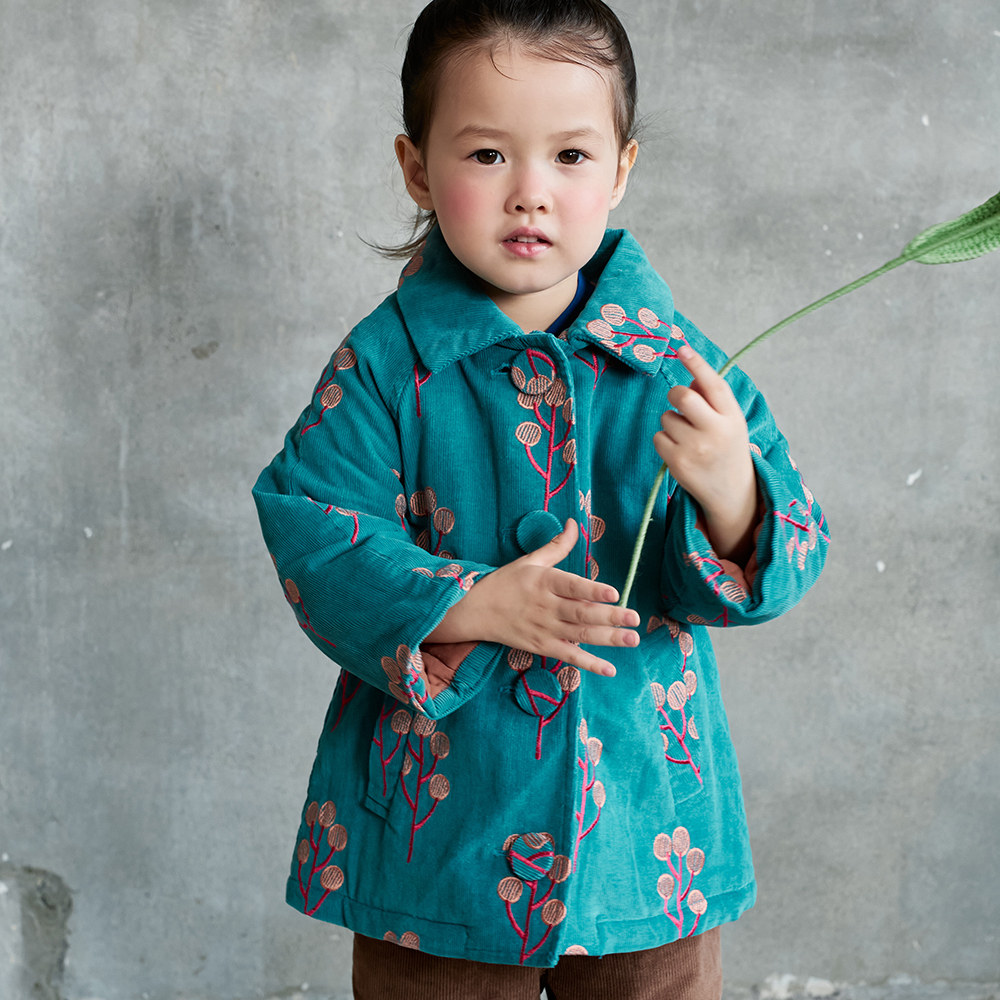 BUBBLE FLOWER PADDED COAT