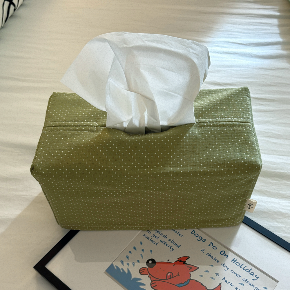midnight tissue case / matcha