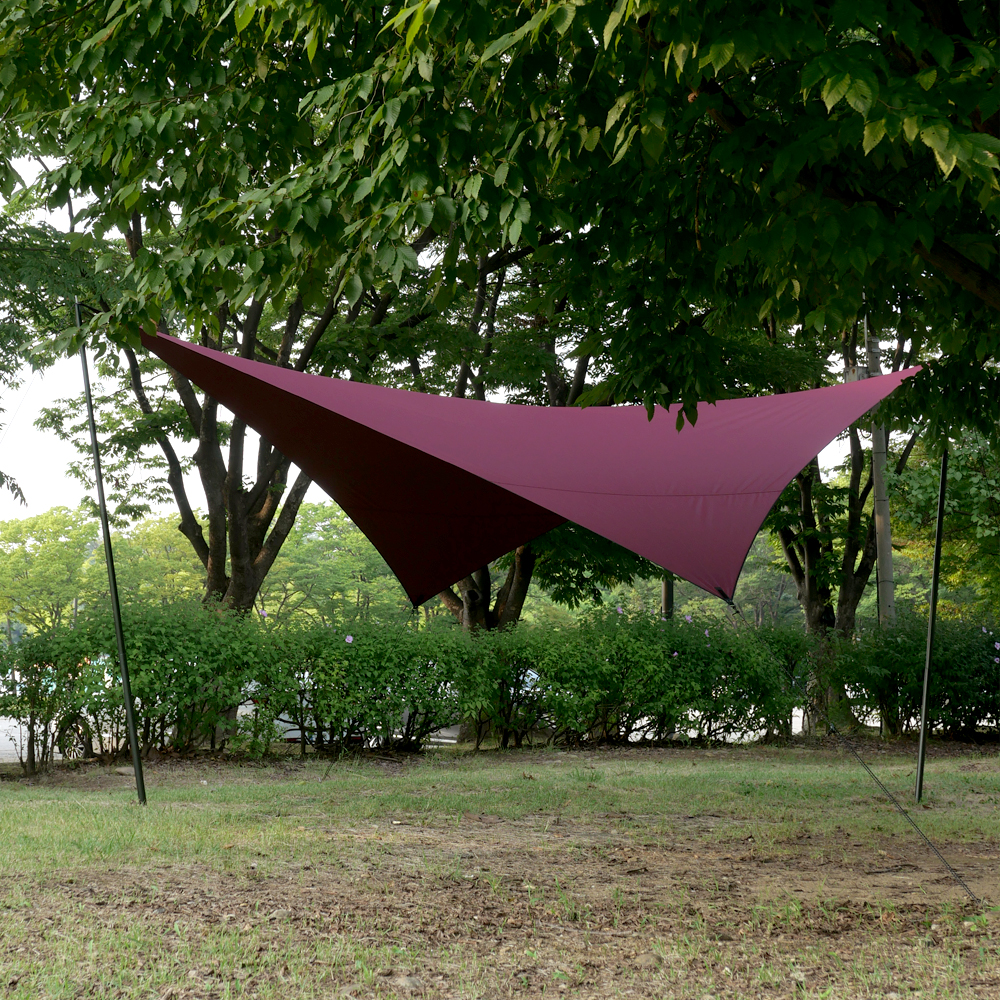 [힙노타이즈] WEST COAST Burgundy WING TARP 빈티지 버건디 윙타프