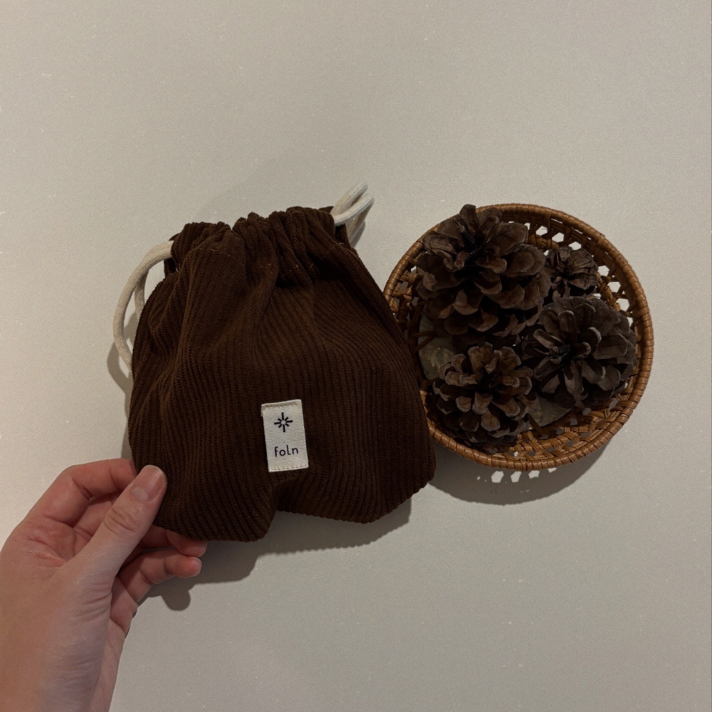 still cord pouch / cocoa