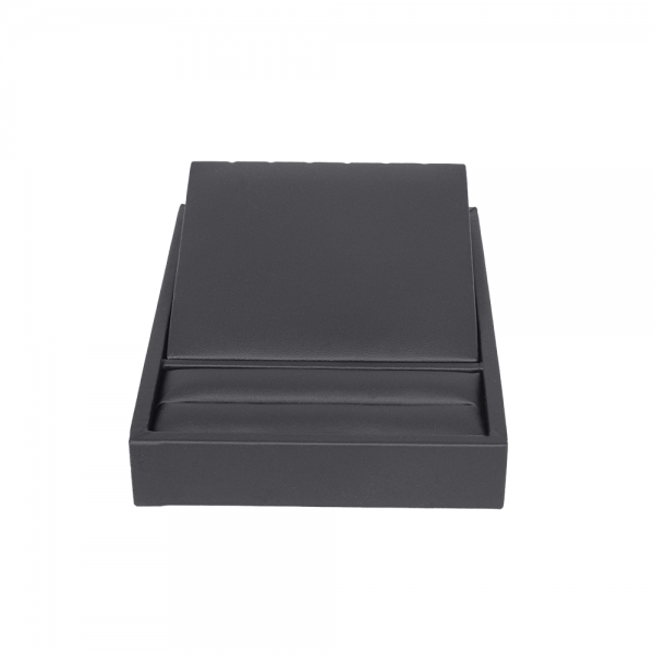 인조가죽 분리형 목걸이 반지 세트 진열대 거치대 블랙 12x16x5cm