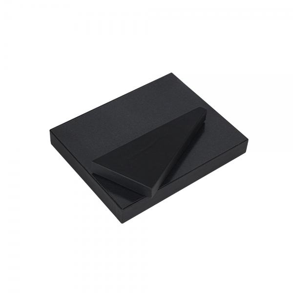 인조가죽 8줄 경사스탠드 반지 진열대 블랙 16x11x19cm