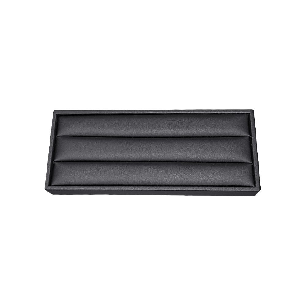 인조가죽 2줄 반지 진열대 블랙 20x8x2.5cm