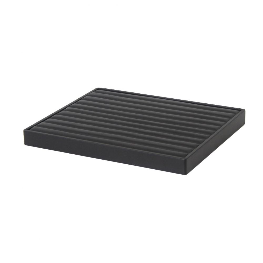 인조가죽 10줄 반지 진열대 블랙 30x25x2.5cm