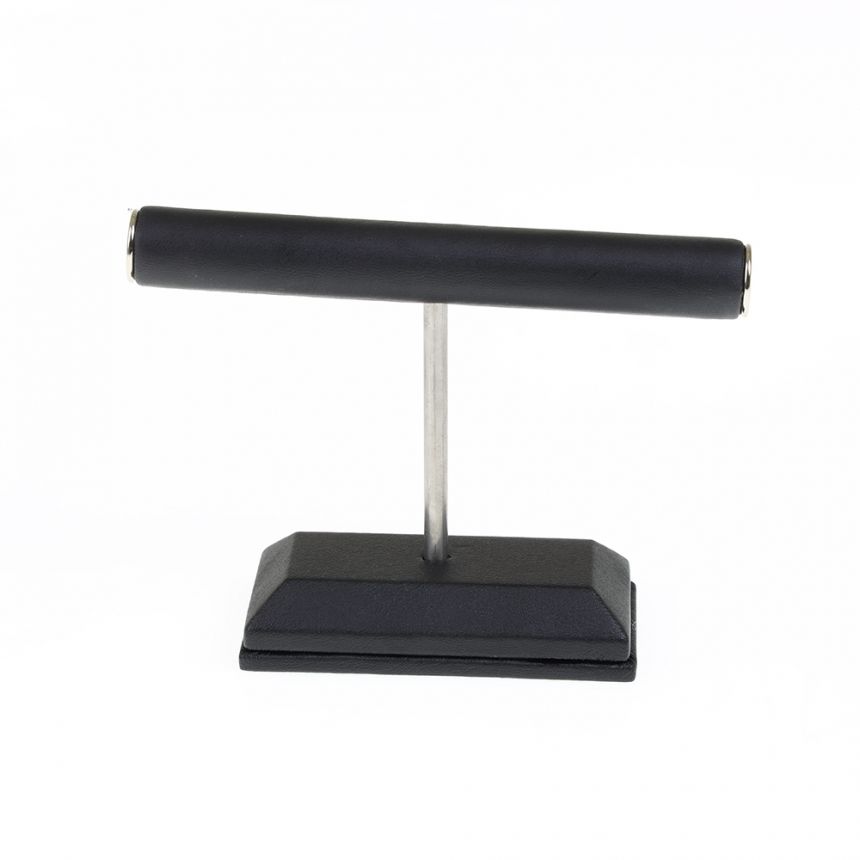 인조가죽 T자 반지 진열대 블랙 소 12.5x4x9.5cm