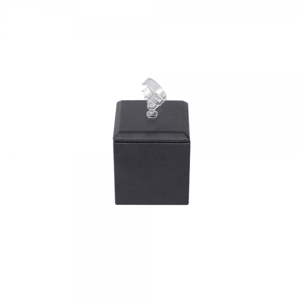 인조가죽 사각 조절 반지 진열대 블랙 소 4.5x4.5x7.5cm