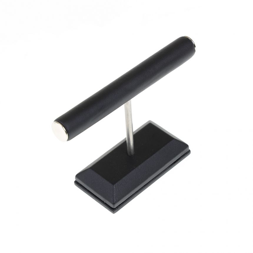 인조가죽 T자 반지 진열대 블랙 소 12.5x4x9.5cm