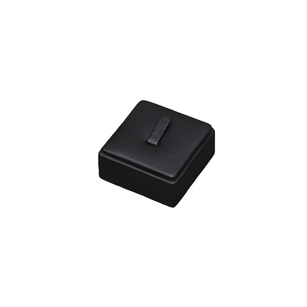 인조가죽 사각 1구 반지 진열대 블랙 4x4x2.5cm