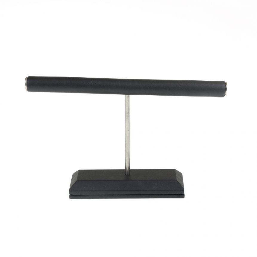 인조가죽 T자 반지 진열대 블랙 대 20.5x5x10.5cm
