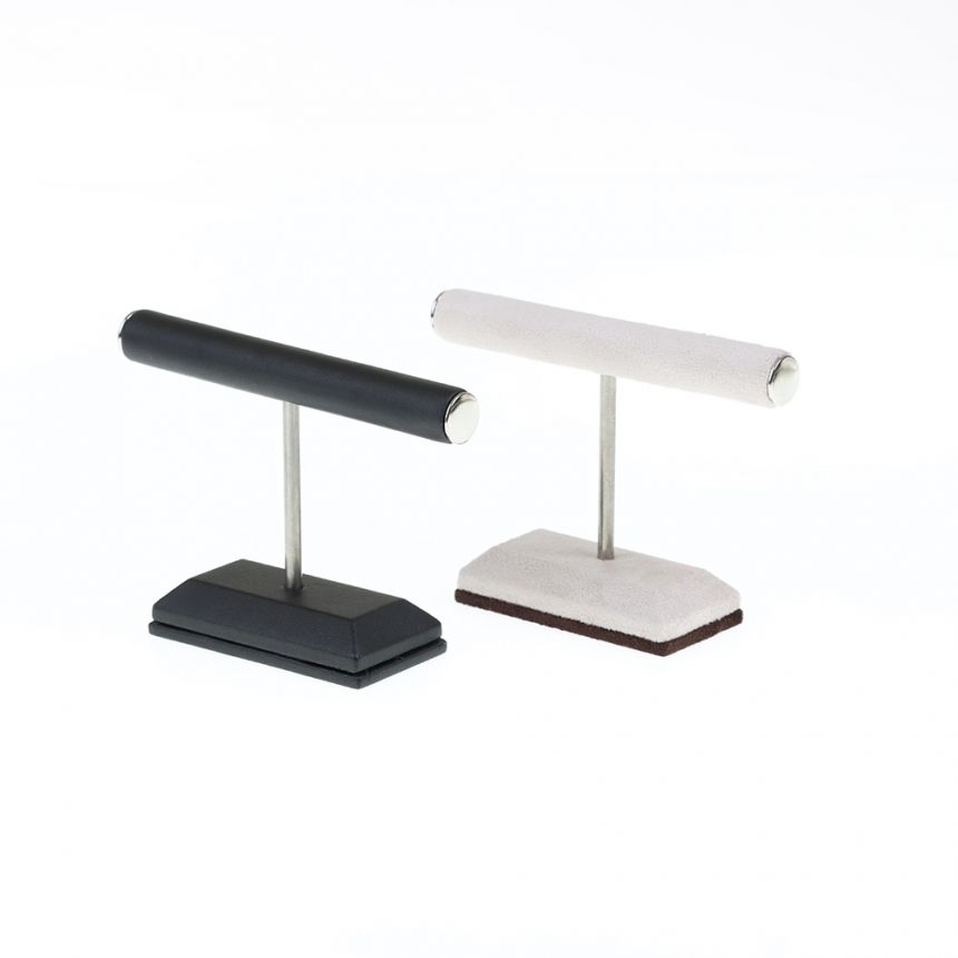 인조가죽 T자 반지 진열대 블랙 소 12.5x4x9.5cm