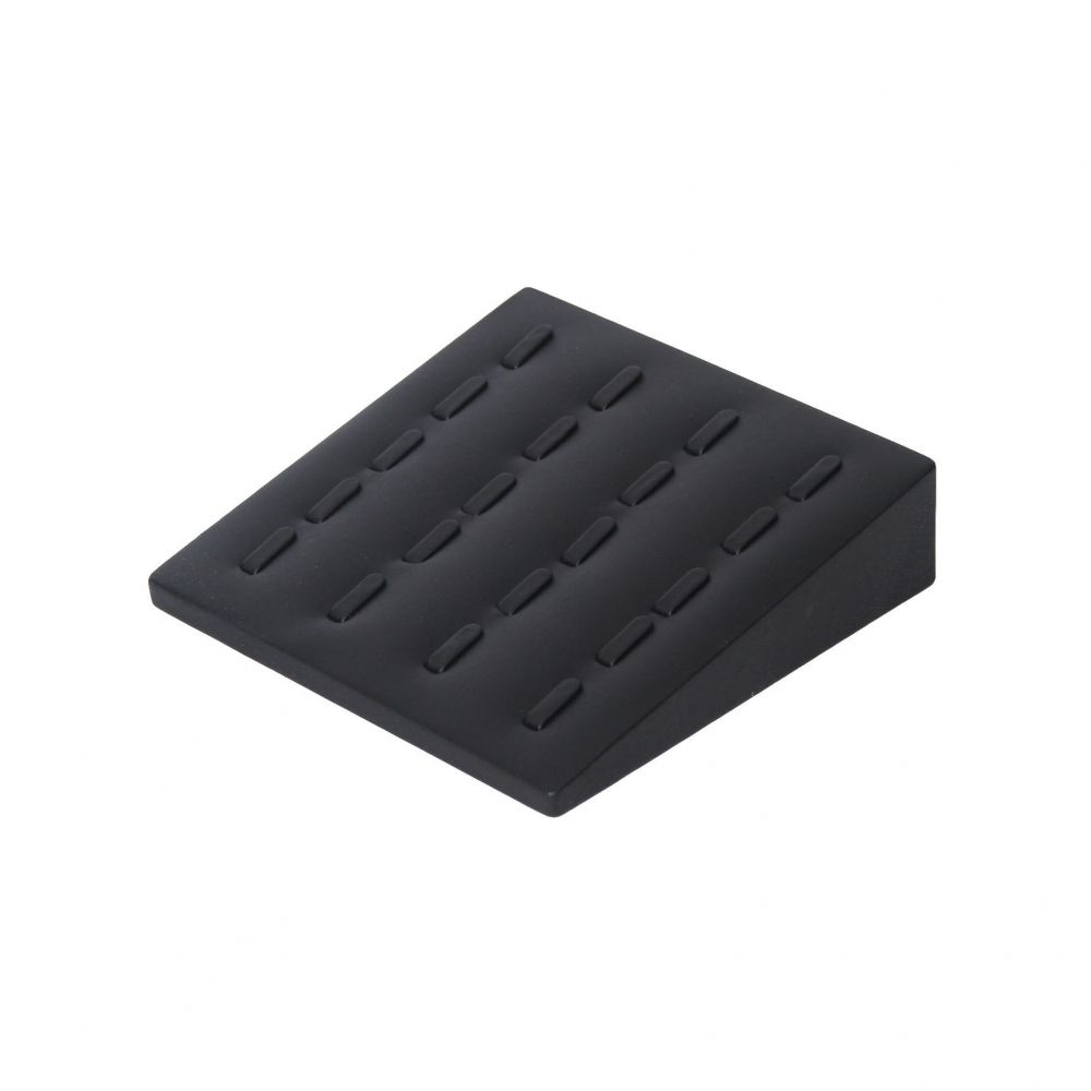 인조가죽 사각 1/20 반지 진열대 블랙 14x14x3.5cm