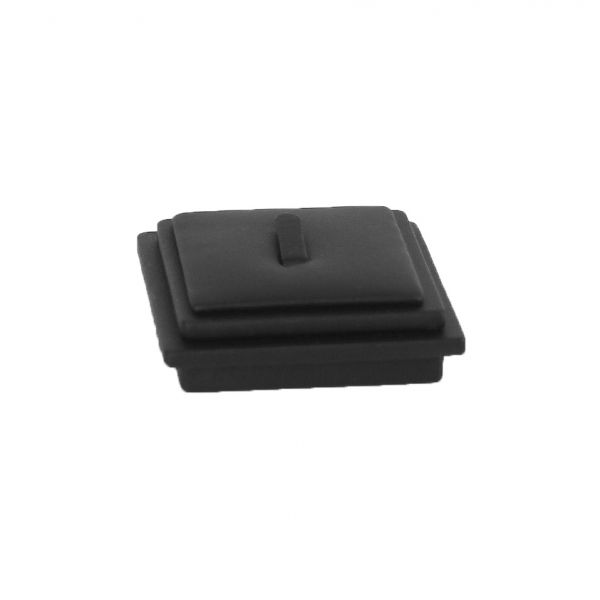 인조가죽 사각3단 1구 반지 블랙 6x6x2.5cm
