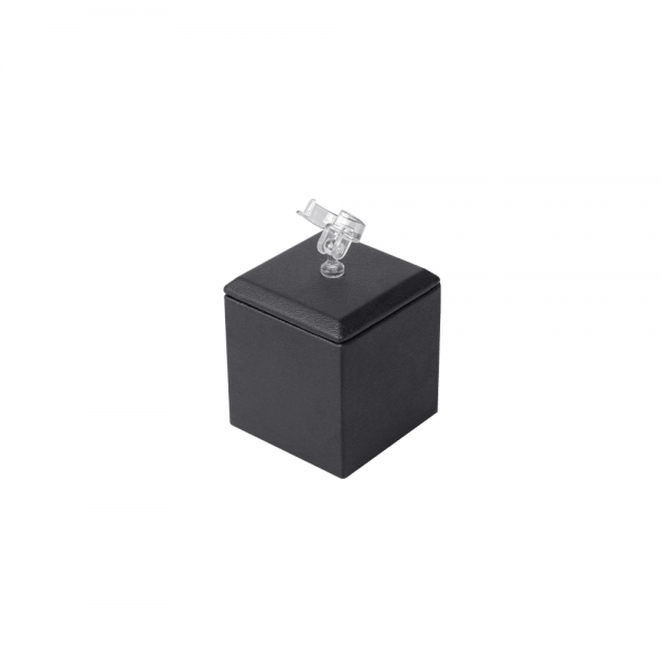 인조가죽 사각 조절 반지 진열대 블랙 소 4.5x4.5x7.5cm