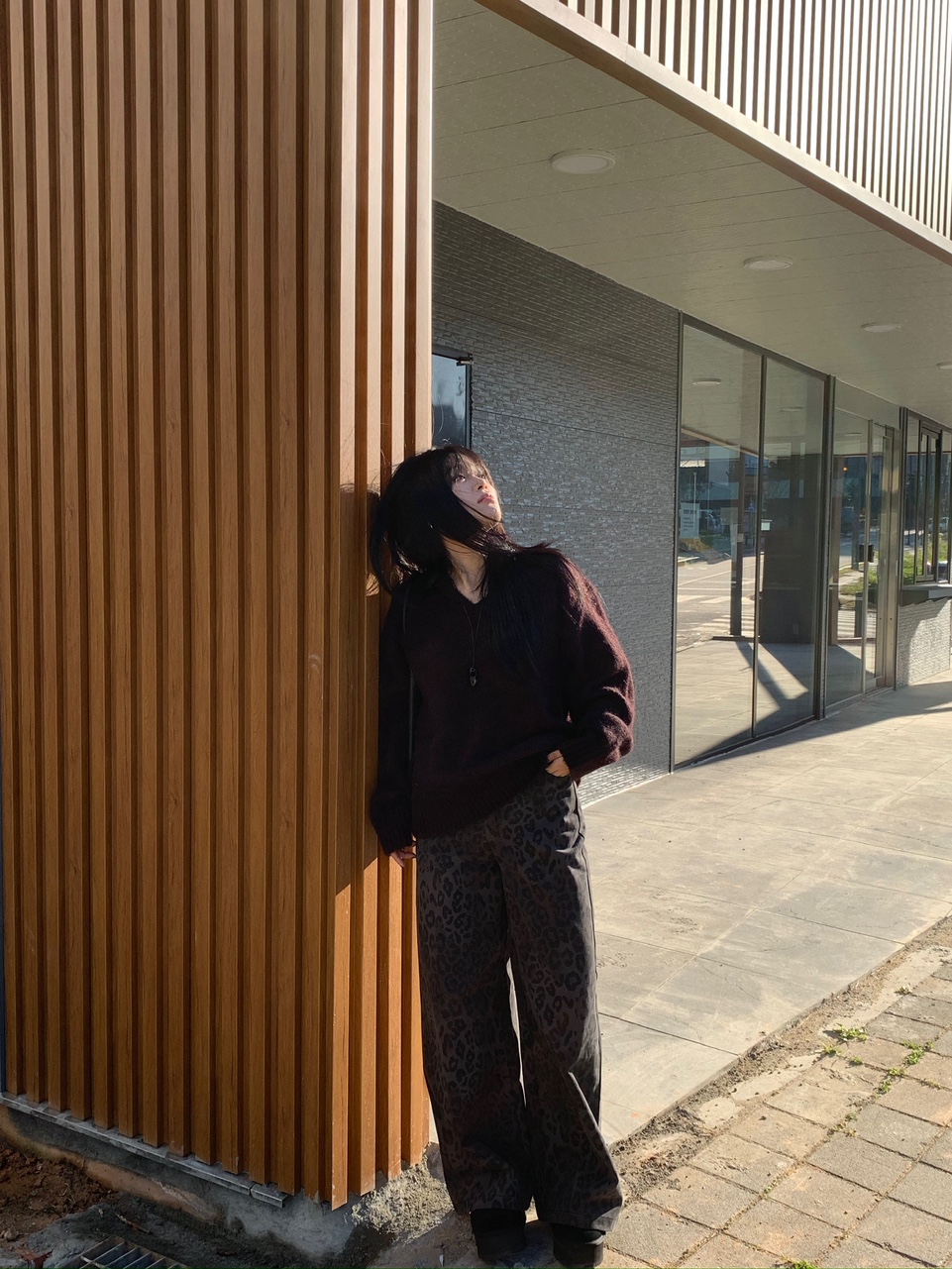 파우 브이넥 알파카 브러시 니트 (4color) 254