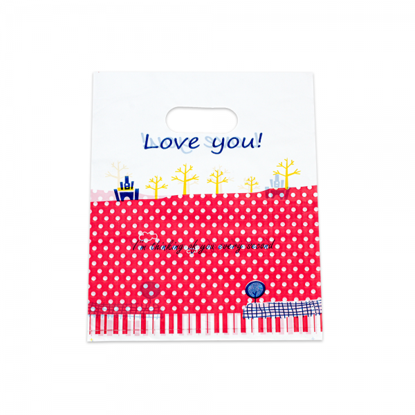 Love you 평판비닐 봉투 핑크 대 20x25cm 100장