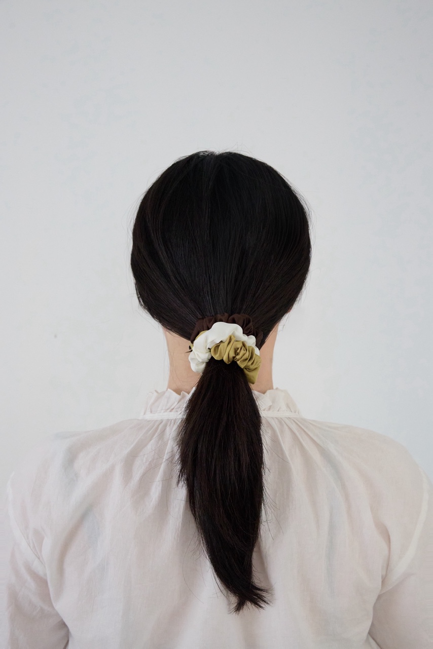 Tiny olive sandwich scrunchie(3set)