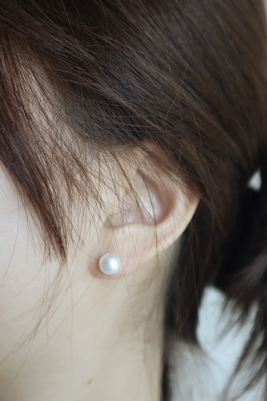 Nature pearl earring • silver925 담수진주귀걸이